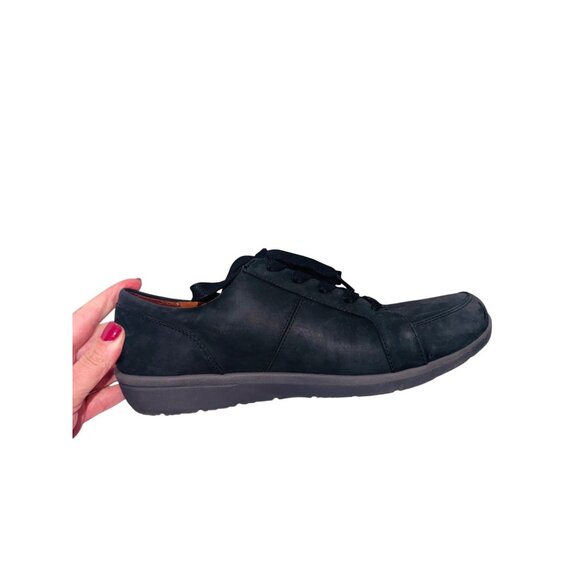 Vionic Abigail Lace-up Arch Support Shoes Black Leather Zip up Comfort Cushion - Picture 14 of 14